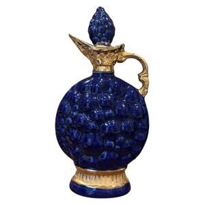Beams 175 Months Jim Beam Gold Cobalt Blue Decanter Liquor Bottle 1963